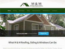 Tablet Screenshot of mmroofsidingdallas.com
